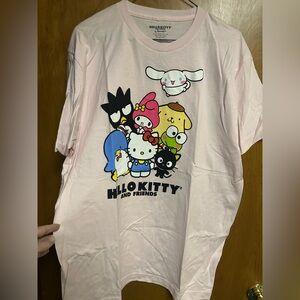 Bioworld Hello Kitty and Friends Light Pink T-Shirt NWOT